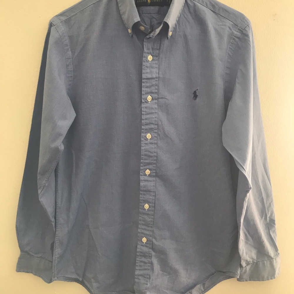 Ralph Lauren Mens Long Sleeve Button Down Blue Shirt. - Picture 1 of 3